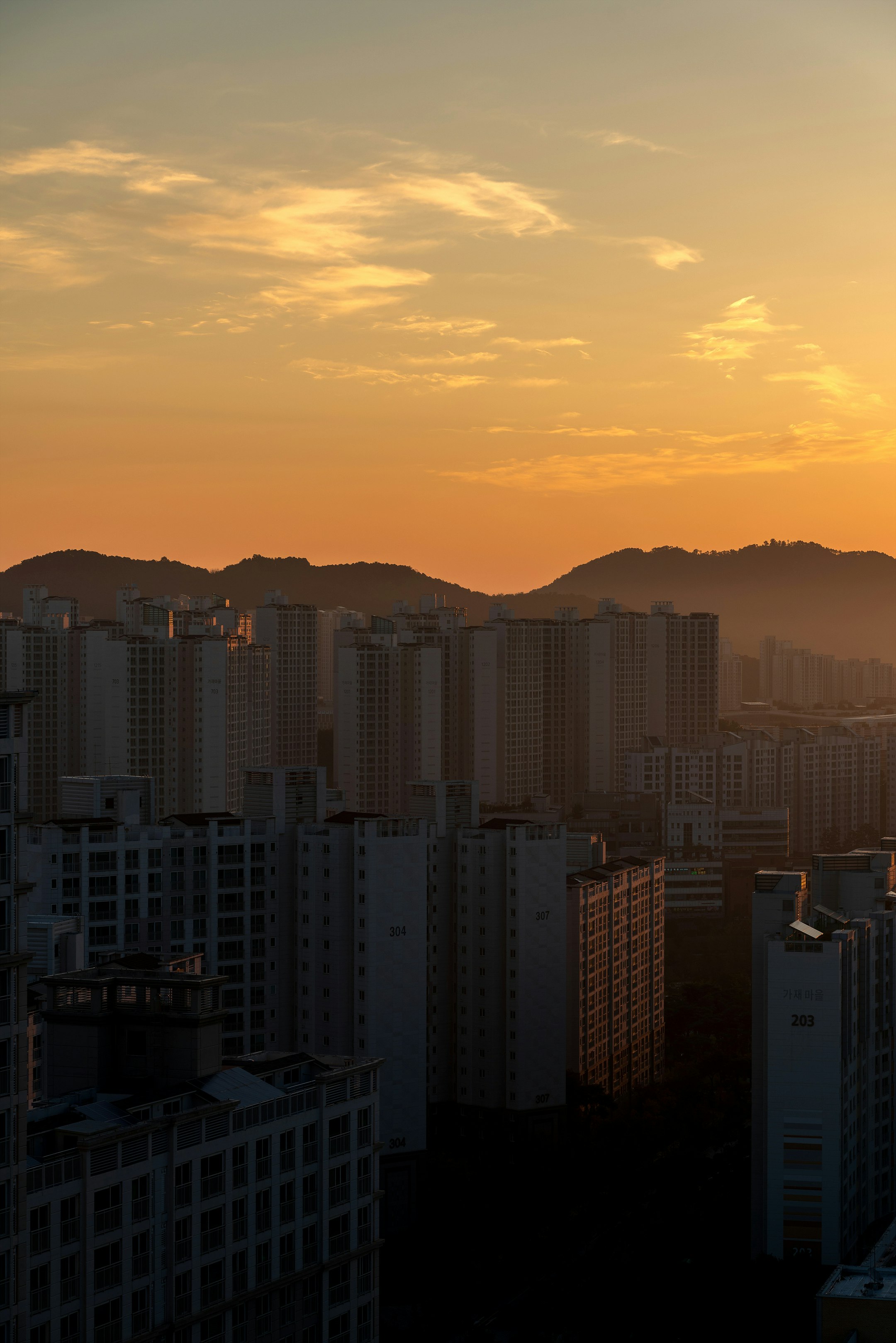 white concrete building during sunset